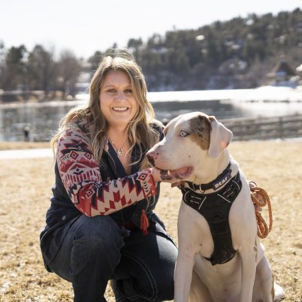 Caregiver and dog “Blue” offer compassion to deaf community