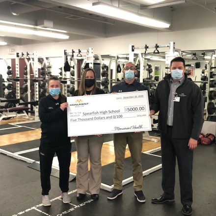 Monument Health donates sports camp proceeds to Spearfish High School
