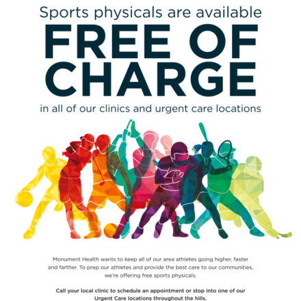 Monument Health offers free sports physicals