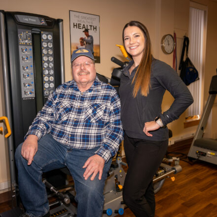 Physical therapist helps patient regain strength — one step at a time