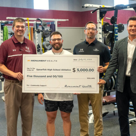 Monument Health donation supports Spearfish High School Athletics