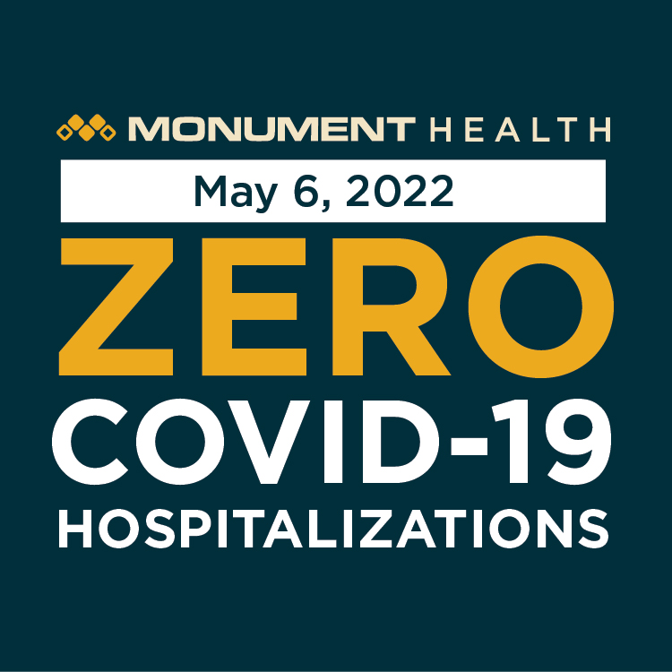 Monument Health has no COVID-19-positive patients today