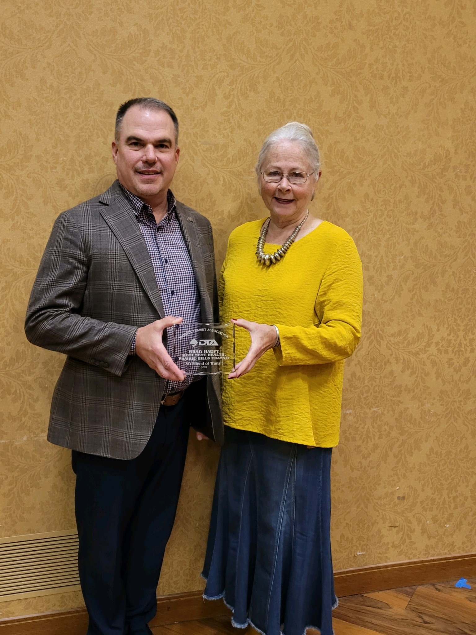 Monument Health and VP Brad Haupt receive South Dakota Friend of Transit 2022 award