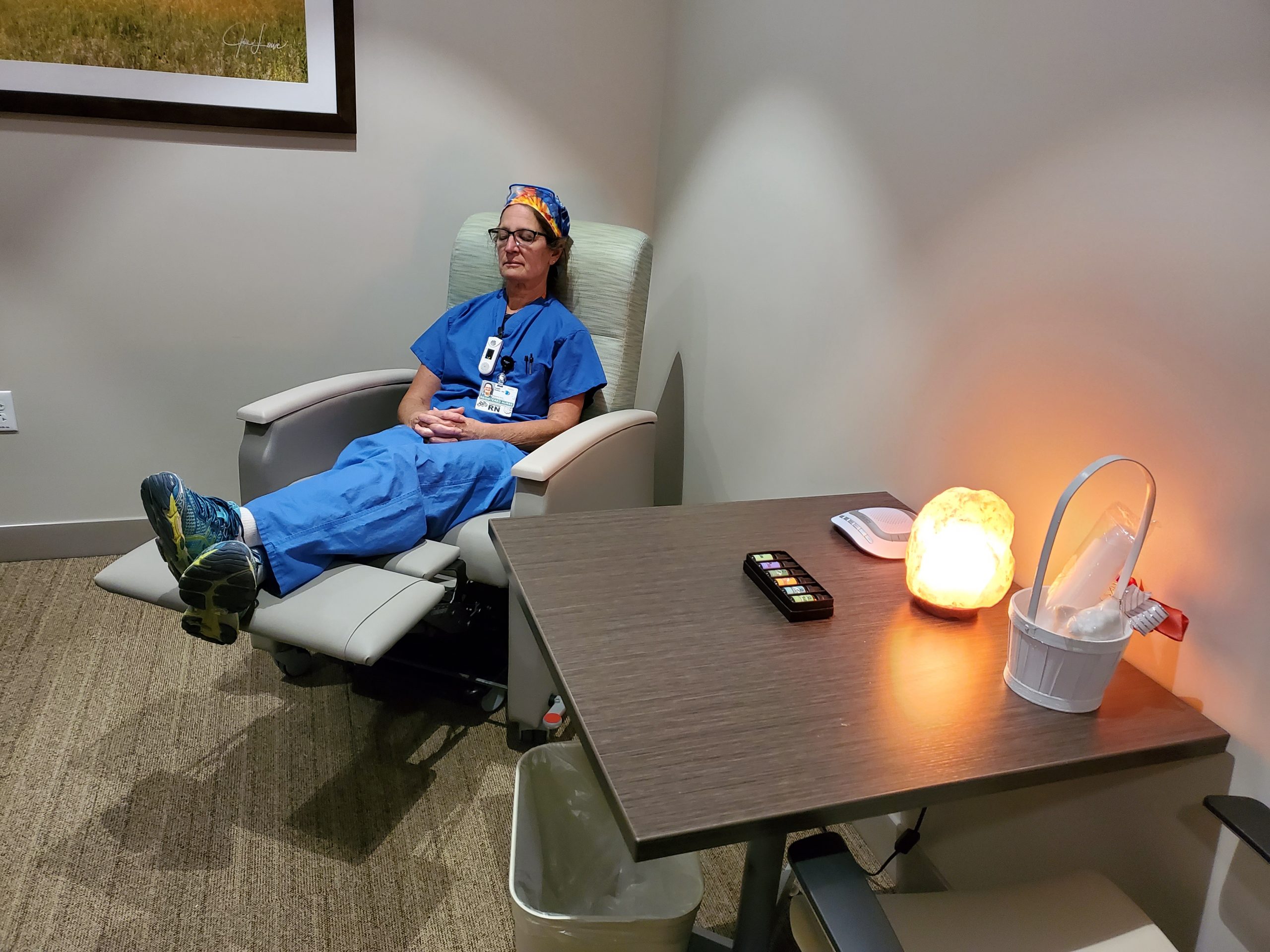 Oasis rooms provide a respite for caregivers and physicians
