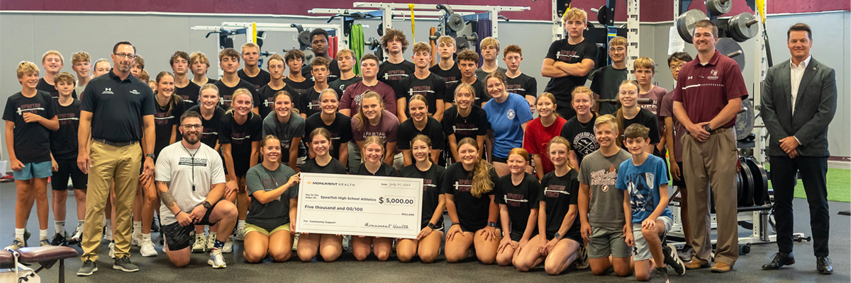 Monument Health donation supports Spearfish High School Athletics