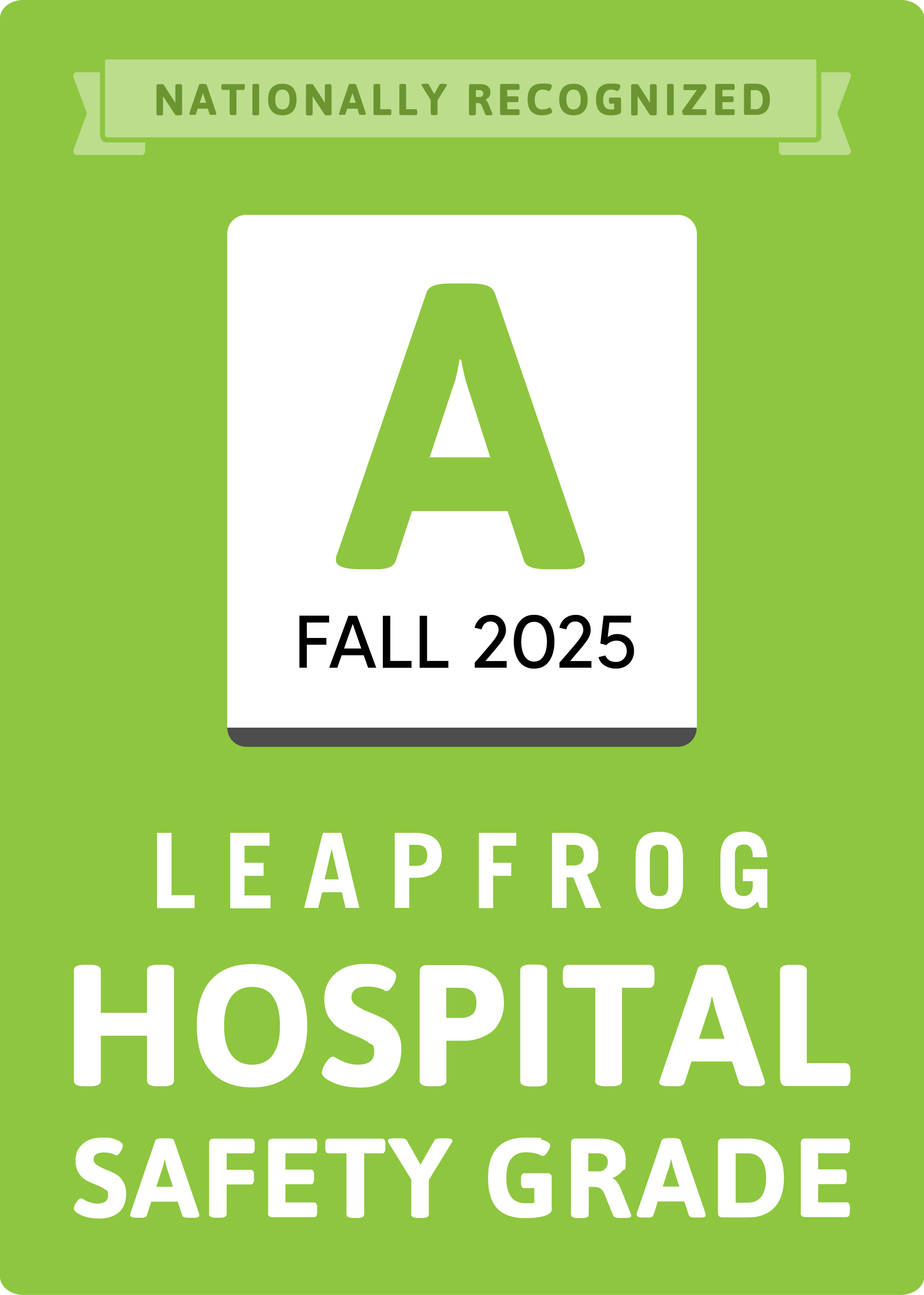 Monument Health Rapid City Hospital Again Earns an ‘A’ Hospital Safety Grade from The Leapfrog Group 