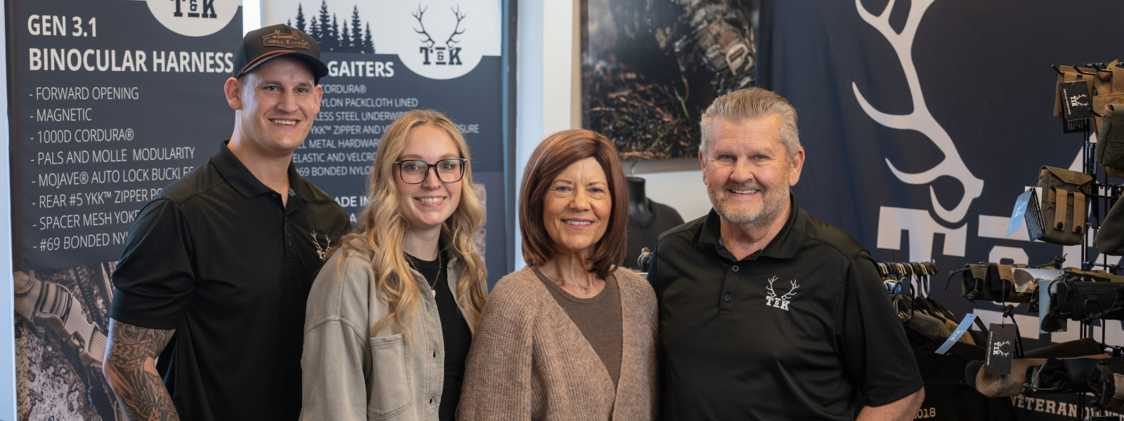 The Kath Family pose for a photo at T&K Hunting.